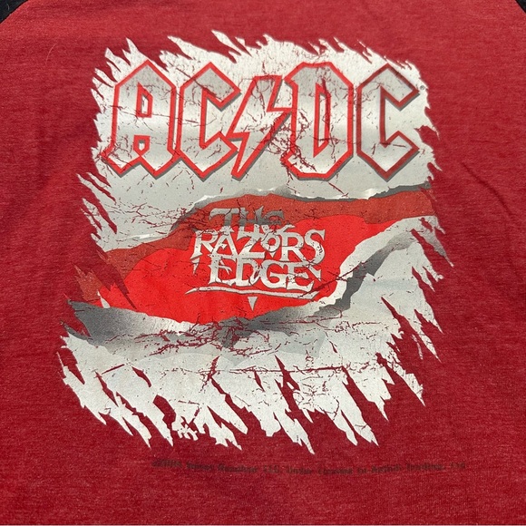 AC/DC Vintage “Razors Edge” Baseball T-Shirt - Picture 3 of 7